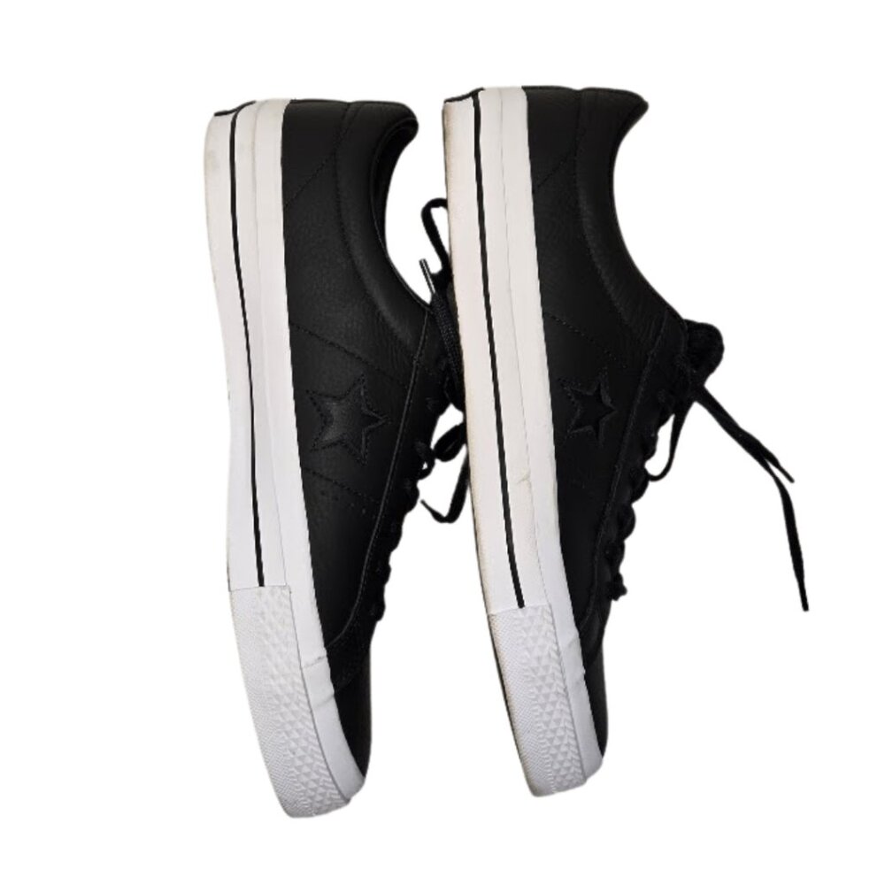 Converse One Star Leather low-top sneakers Black size 10 - Picture 5 of 7